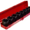 King Tony Krafthylsor 1'' i sats 24-41mm 6-kant 8 delar