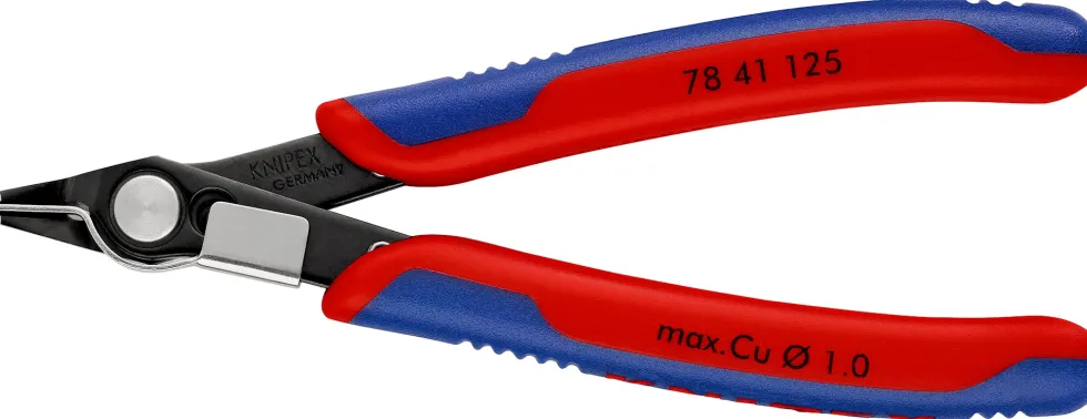 Knipex Elektronikavbitare 7841125 Super-Knips 125mm utan fasett, smalt huvud, trådklämma