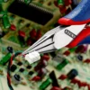 Knipex Elektroniktång 3522115 115mm, flata, runda käftar, slät gripyta