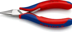 Knipex Elektroniktång 3522115 115mm, flata, runda käftar, slät gripyta