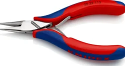 Knipex Elektroniktång 3522115 115mm, flata, runda käftar, slät gripyta