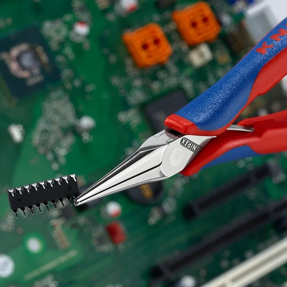 Knipex Elektroniktång 3562145 145mm, flata, runda, långa käftar, slät gripyta