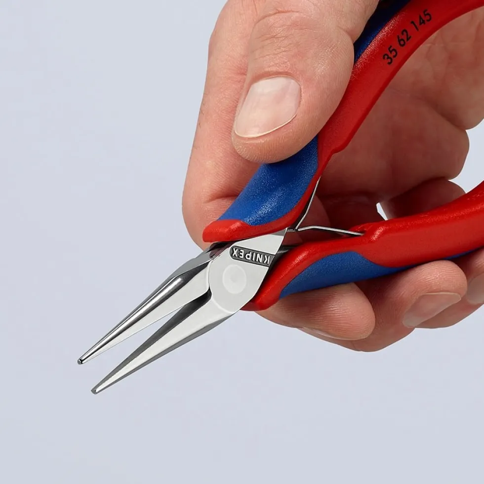 Knipex Elektroniktång 3562145 145mm, flata, runda, långa käftar, slät gripyta
