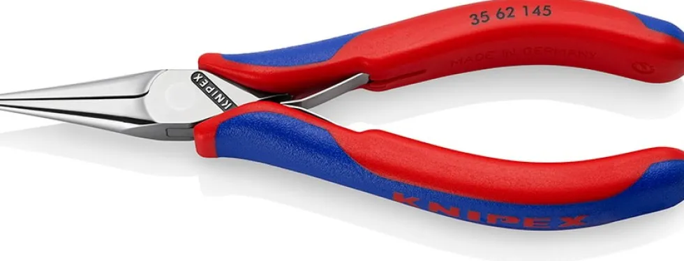 Knipex Elektroniktång 3562145 145mm, flata, runda, långa käftar, slät gripyta