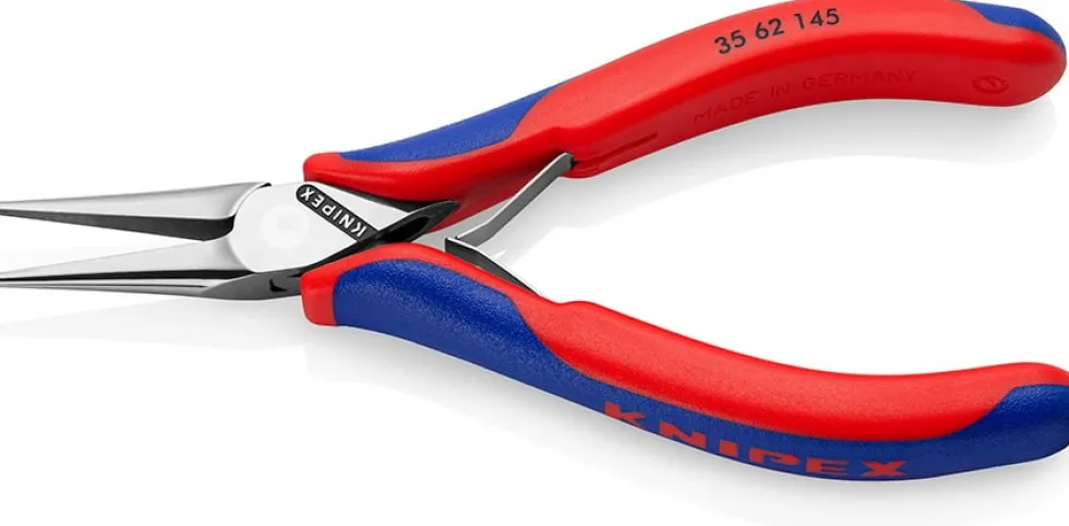 Knipex Elektroniktång 3562145 145mm, flata, runda, långa käftar, slät gripyta