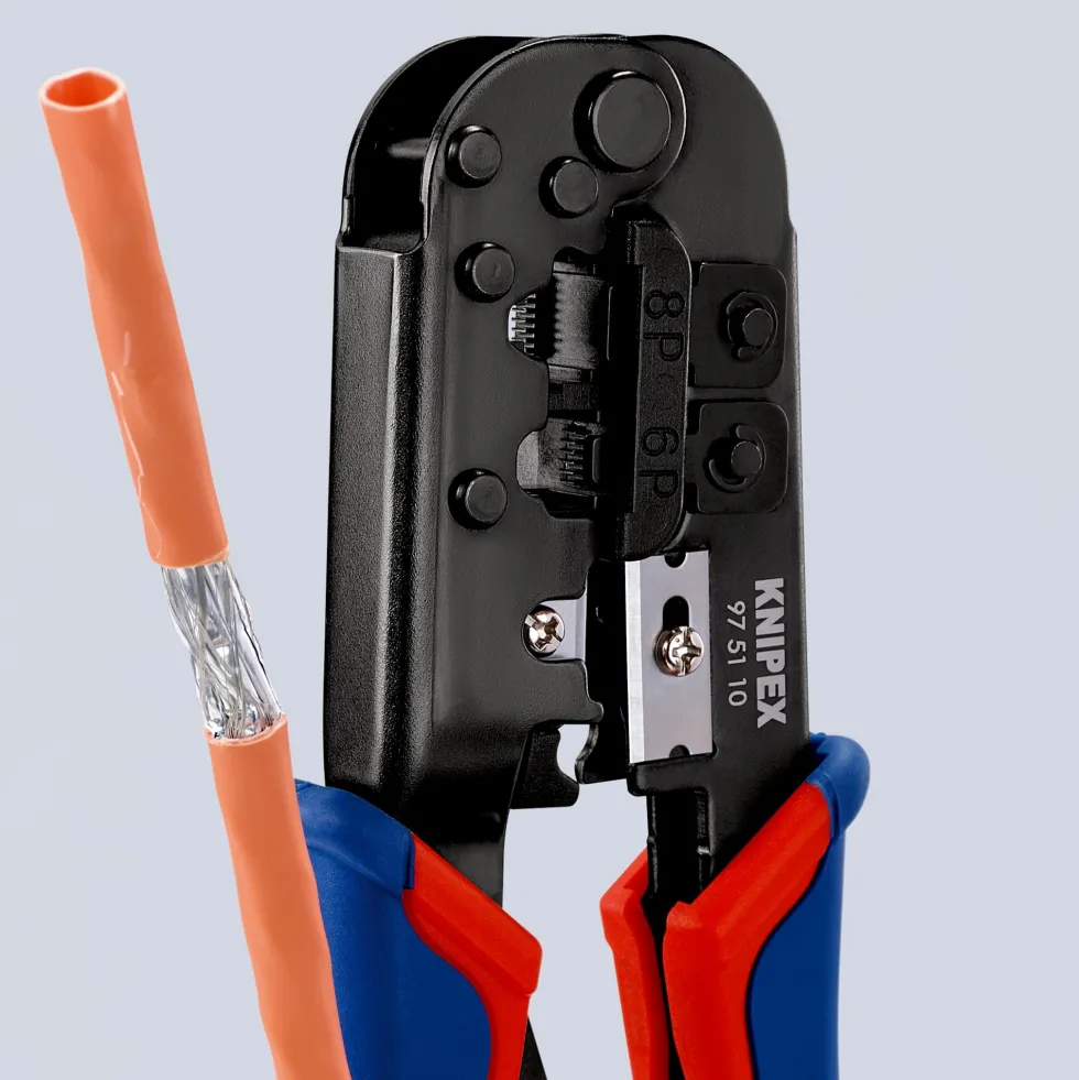 Knipex Presstång 975110 190mm, för Westernkontakt 6+8-polig
