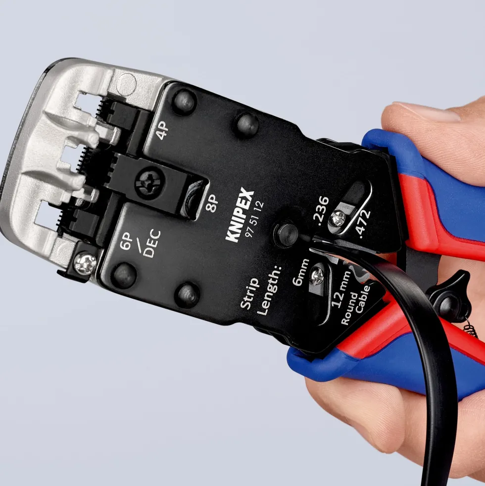 Knipex Presstång 975112 200mm, för Westernkontakt 4+6+8-polig