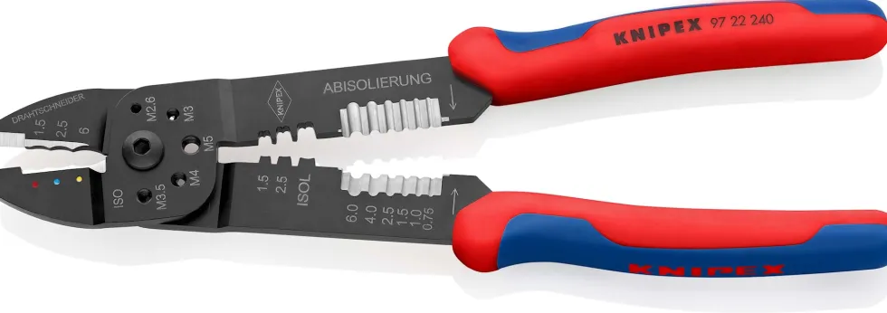 Knipex Presstång 9722240 240mm 0,75-6 + 0,5-2,5mm², för kabelskor