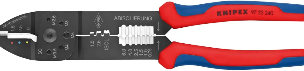 Knipex Presstång 9722240 240mm 0,75-6 + 0,5-2,5mm², för kabelskor