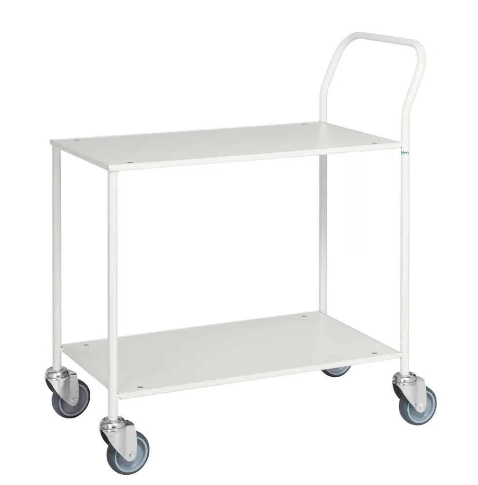 Kongamek 75,5 x 43 cm Vit Liten Bordsvagn, helsvetsad