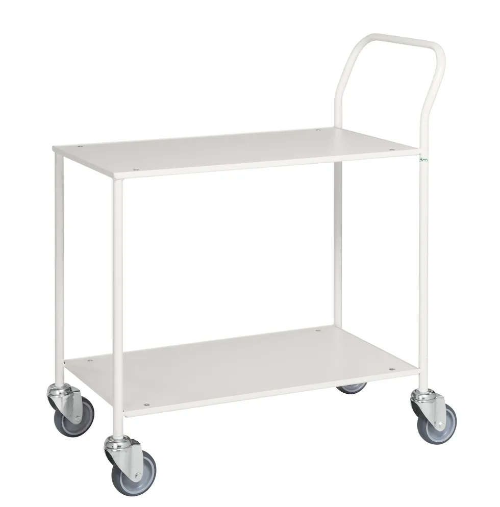 Kongamek 75,5 x 43 cm Vit Liten Bordsvagn, helsvetsad