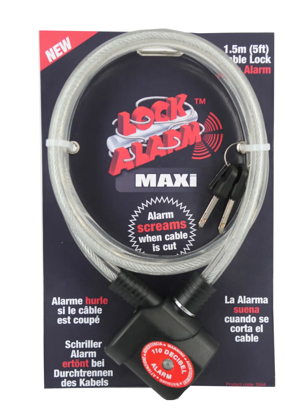 Lockalarm Maxi Lås 1,5 M