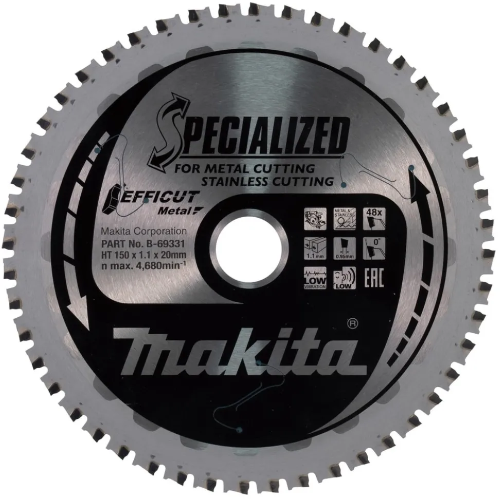 Makita Cirkelsågklinga för metall HM 150x20x1,1mm 48T