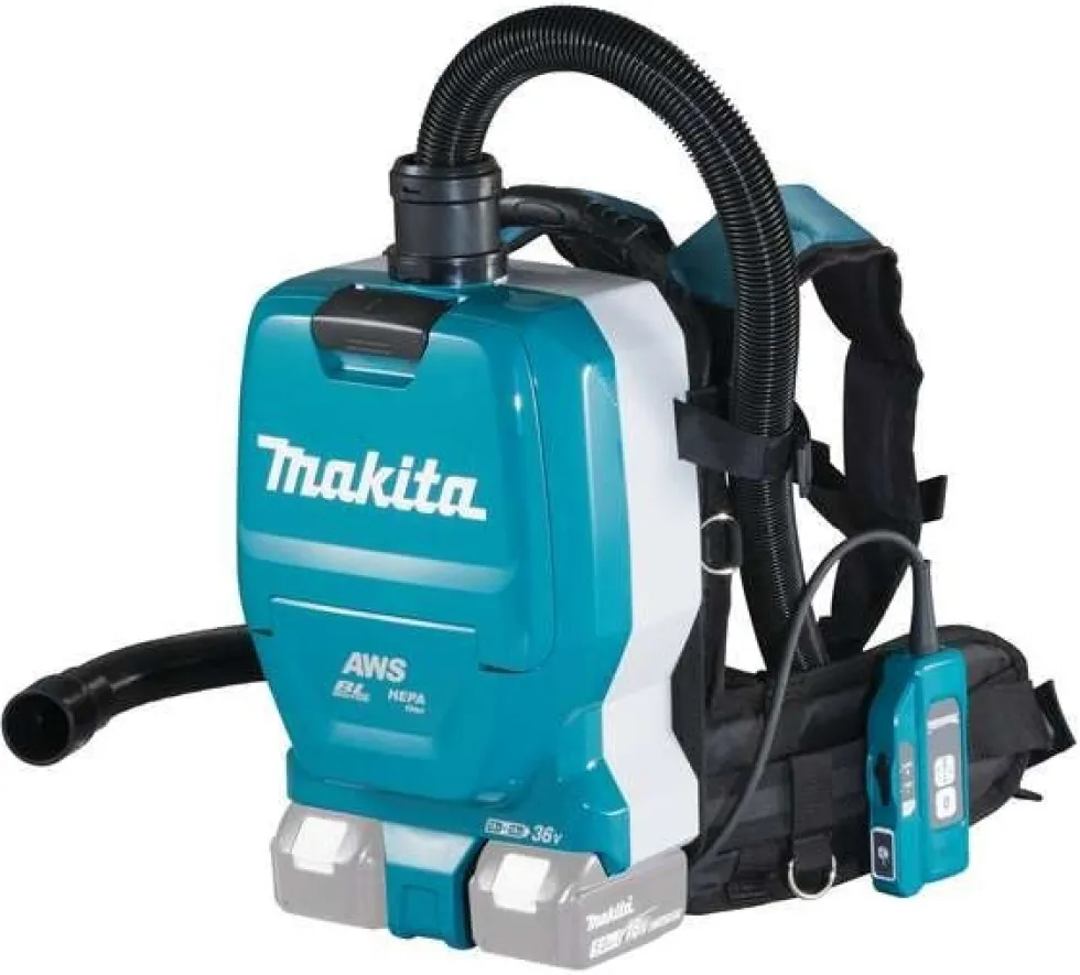 Makita Dammsugare DVC265ZXU BL AWS Ryggburen 2x18V utan batteri & laddare