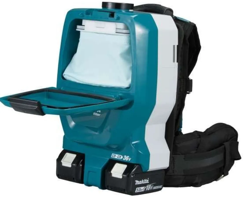 Makita Dammsugare DVC265ZXU BL AWS Ryggburen 2x18V utan batteri & laddare