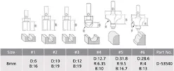 Makita Frässet D-53540 6 delar