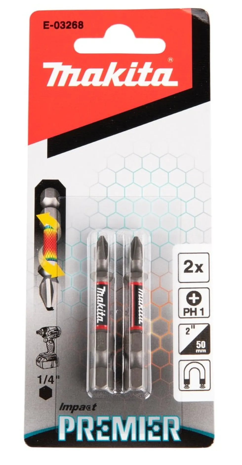 Makita Skruvbits E-03268 Impact Premier PH 50mm 2-pack