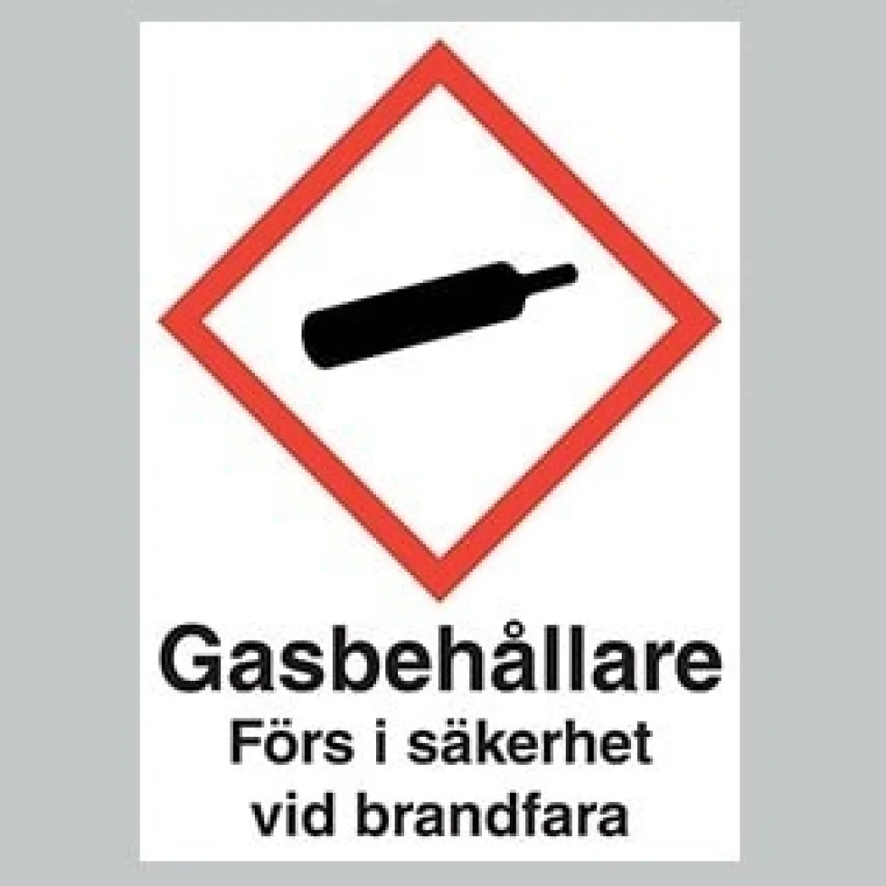 Maskinekonomi Gasskylt Självhäftande A5