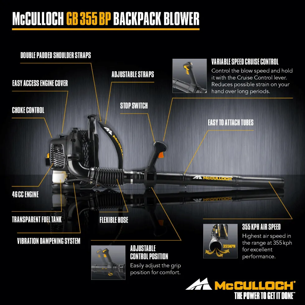 McCulloch GB 355 BP Lövblås