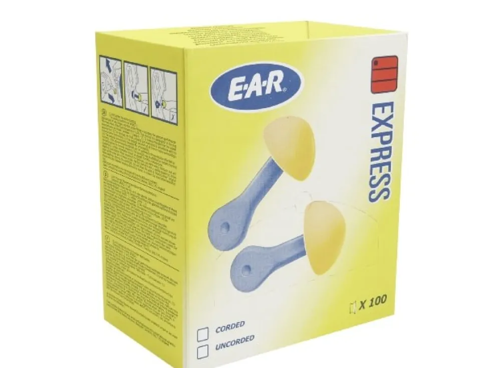 3M E-A-R Express Hörselproppar, utan snöre, 28 dB, 100par/frp, EX-01-002