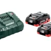 Metabo Batteri & laddare 18V 2xLiHD 4,0Ah