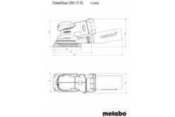 Metabo Planslip PowerMaxx SRA 12v BL Set med slipskivor utan batteri & laddare i Metabox 215