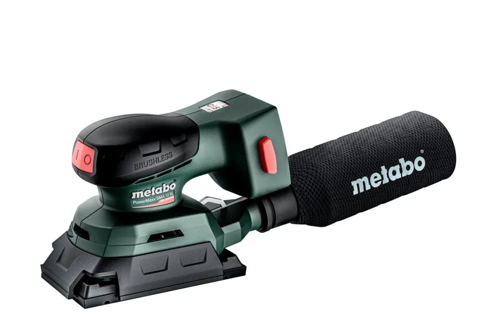 Metabo Planslip PowerMaxx SRA 12v BL Set med slipskivor utan batteri & laddare i Metabox 215