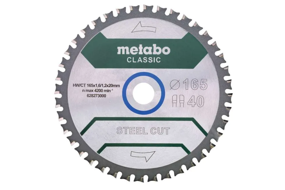 Metabo Sågklinga Steel Cut - Classic 165x20 Z40 FZFA/FZFA 4°