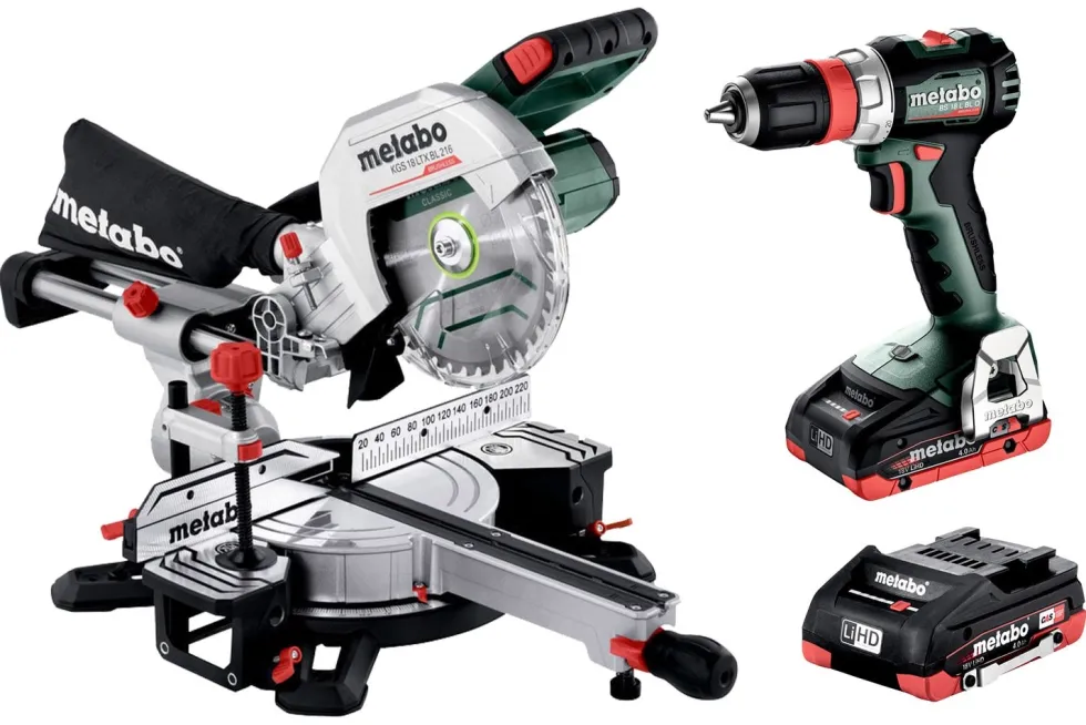 Metabo Verktygspaket 18V – Kap- & geringssåg KGS 18 LTX BL 216 + Borrskruvdragare BS 18 L BL Q