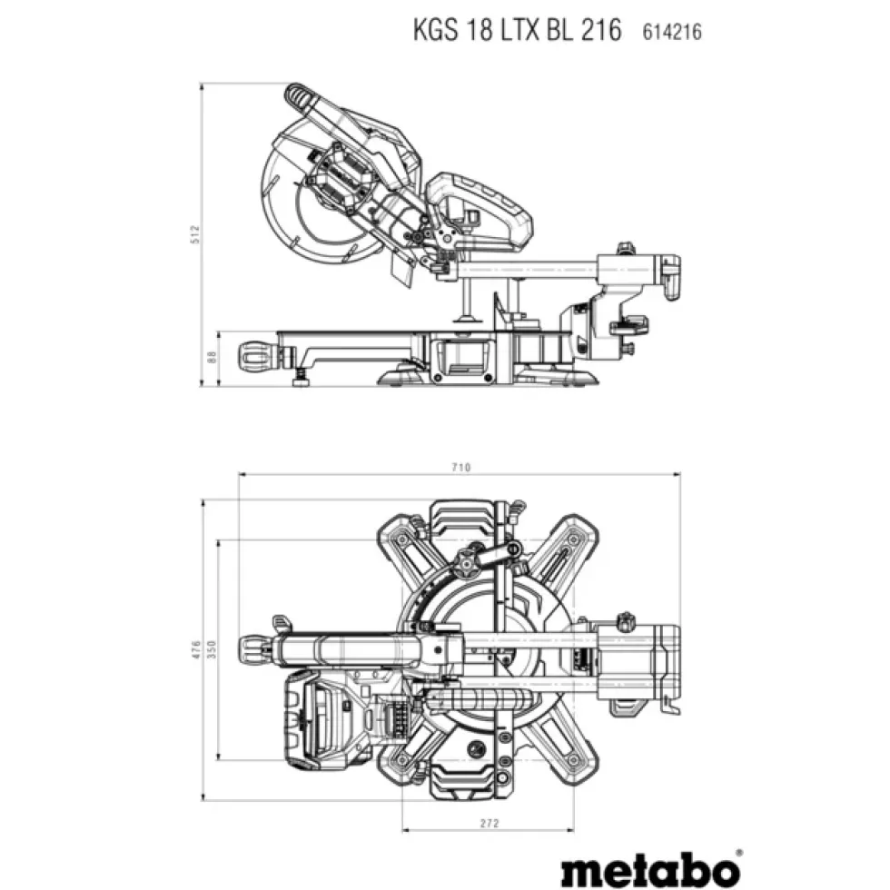 Metabo Verktygspaket 18V – Kap- & geringssåg KGS 18 LTX BL 216 + Borrskruvdragare BS 18 L BL Q