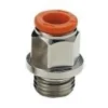 Metal Work Pneumatic Instickskoppling metall för 6x8mm Utv.gänga 1/4''