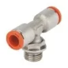 Metal Work Pneumatic Instickskoppling metall T-koppling för 4x6mm 1/8''