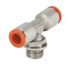 Metal Work Pneumatic Instickskoppling metall T-koppling för 4x6mm 1/8''