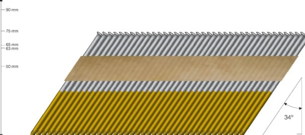 MFT Maskinspik 34° FZV VGKCC 2000-pack, rakbandad
