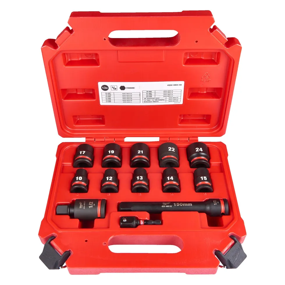 Milwaukee Krafthylssats 1/2" Kort 13P