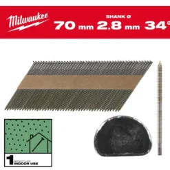 Milwaukee Maskinspik 34°70/Rs/B/C1 2200P