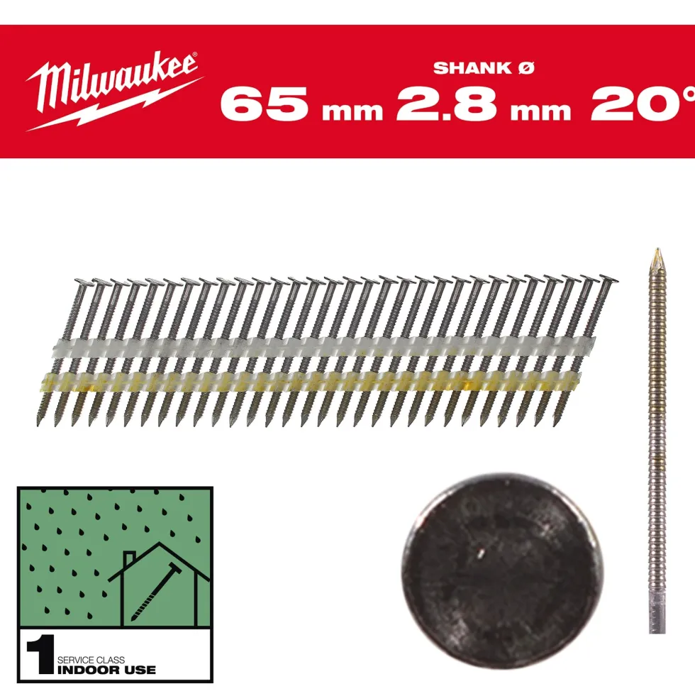 Milwaukee Maskinspik 20°65/Rs/B/C1 2000P