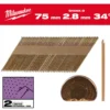Milwaukee Maskinspik 34°75/Rs/G/C2 2200P