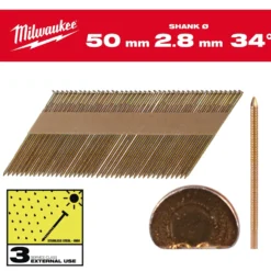 Milwaukee Maskinspik 34°50/Rs/G/C3 2200P