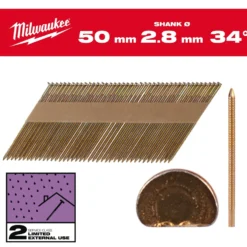 Milwaukee Maskinspik 34°50/Rs/G/C2 2200P
