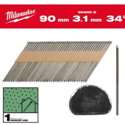 Milwaukee Maskinspik 34°90/Ss/B/C1 2200P