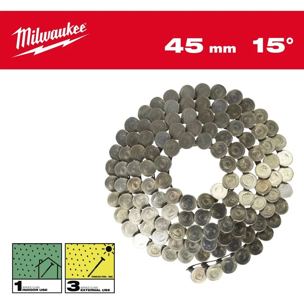 Milwaukee Pappspik 15°/45/Rs/Hdg 1440P