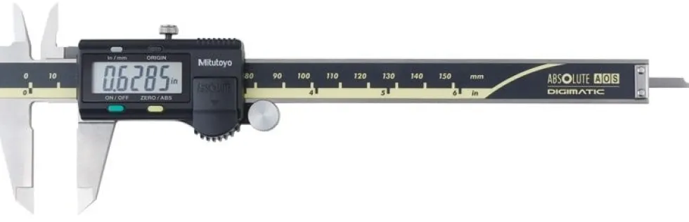 Mitutoyo ABSOLUTE AOS Digimatic Skjutmått 500-196-30 0-6in, 0,0005in, flat sticka, friktionsrulle