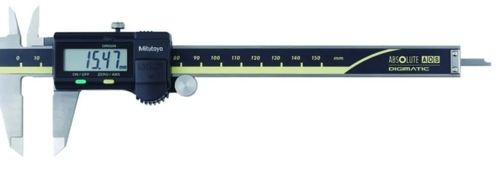 Mitutoyo ABSOLUTE AOS Digimatic Skjutmått 500-151-30 0-150mm, 0,01mm, flat sticka, friktionsrulle, datautgång