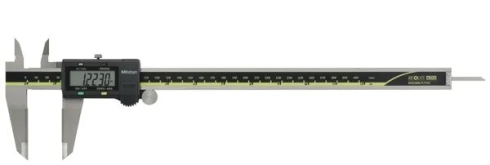 Mitutoyo ABSOLUTE AOS Digimatic Skjutmått 500-166-30 0-12in, 0,0005in hårdmetallbel. skänklar, flat sticka
