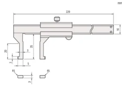Mitutoyo Nonieskjutmått 536-145 med utåtriktade mätskänklar 10-150mm, 0,05mm