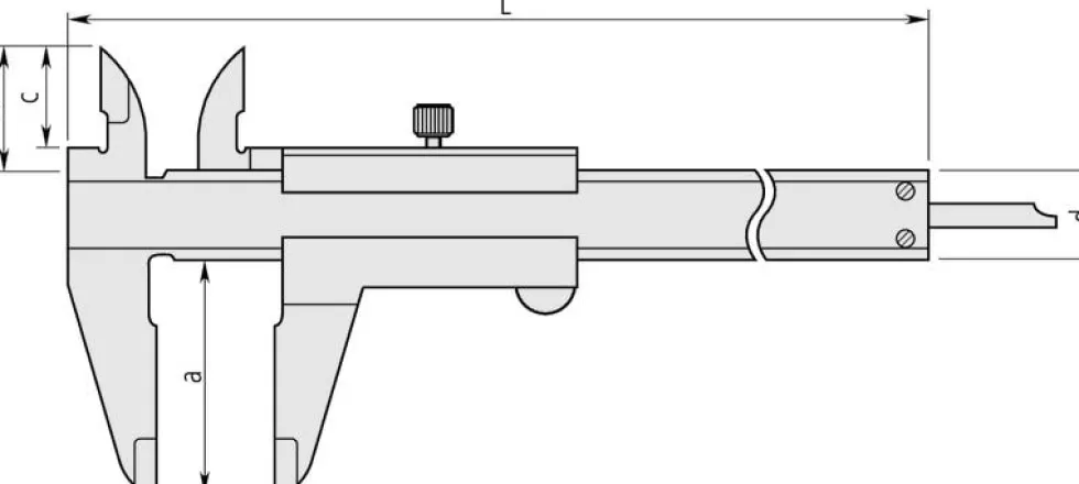 Mitutoyo Nonieskjutmått 530-122 0-150mm, 0,02mm, flat sticka