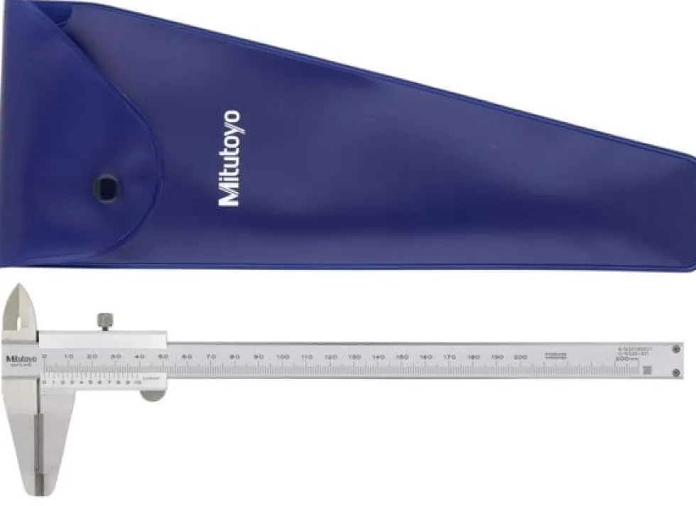 Mitutoyo Nonieskjutmått 530-321 0-200mm, 0,05mm hårdmetallbel. utv. skänklar, flat sticka