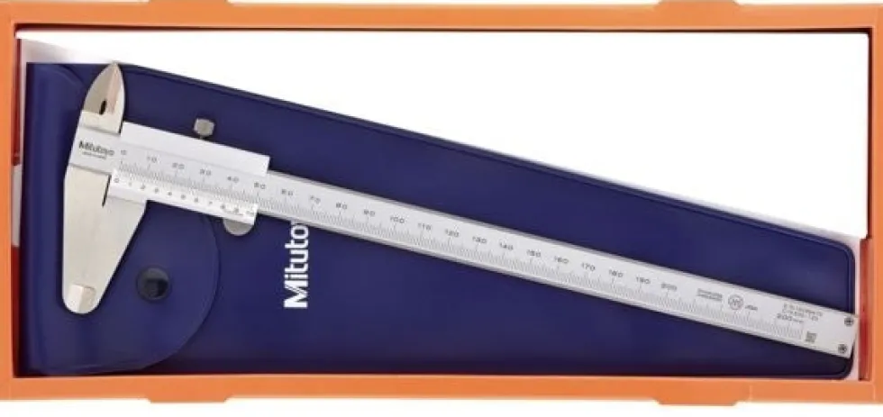 Mitutoyo Nonieskjutmått 530-123 0-200mm, 0,02mm, flat sticka