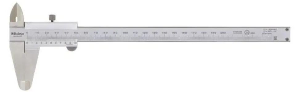 Mitutoyo Nonieskjutmått 530-123 0-200mm, 0,02mm, flat sticka